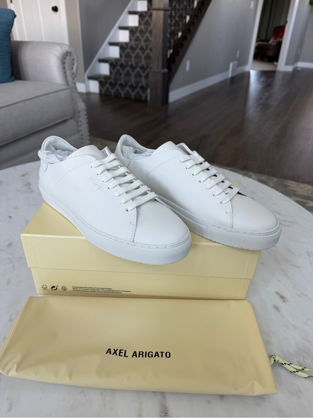 NIB Axel Arigato Clean 90 White Leather Sneakers Men’s EU43 US10 $295